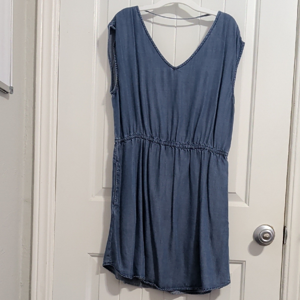 Universal Thread V-Neck Chambray Mini Dress